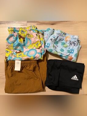 Boys’ Shorts Bundle – 4 Pairs | Adidas + Swim Shorts